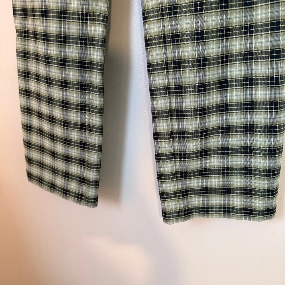 Reformation Franklin Pant size 4 Small Green Plaid Academia Preppy - Picture 5 of 10